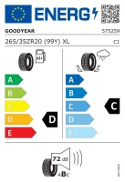 265/35R19 opona GOODYEAR EAGLE F1 SUPERSPORT R XL FP 98Y